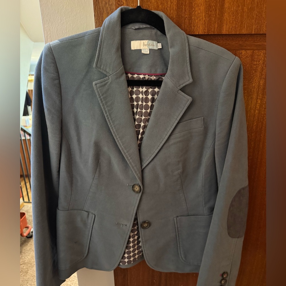 Boden women’s moleskine blazer in deep sea